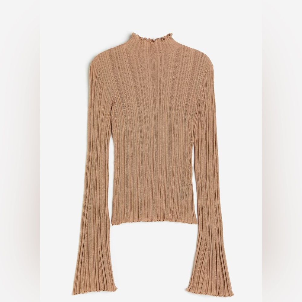 HM Tan ribbed turtleneck